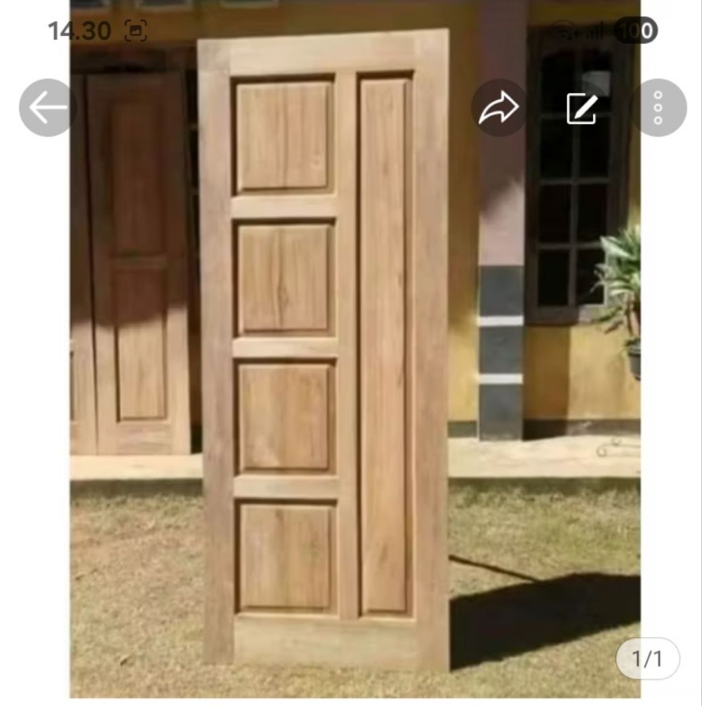 pintu kayu jati asli + kusen
