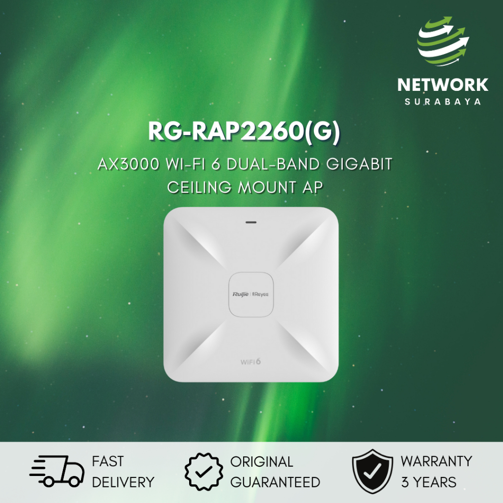 RUIJIE REYEE RG-RAP2260G Wi-Fi 6 Dual Band Ceiling Mount Access Point RG-RAP2260(G)