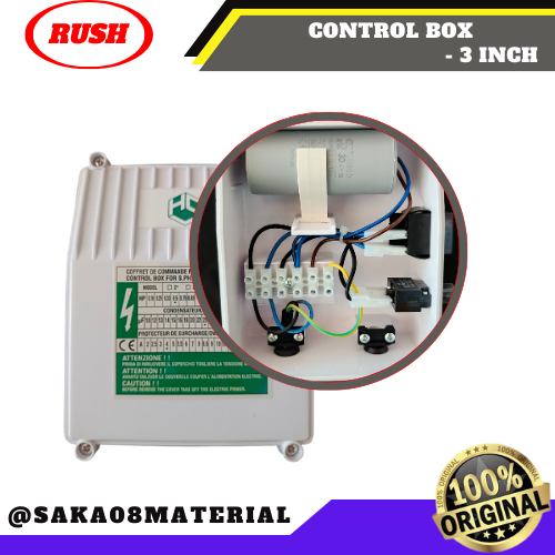 HCL CONTROL BOX 3 INCH 05 HP 0,75 HP 1 HP KONTROL BOK POMPA AIR SIBEL ORIGINAL @SAKA08MATERIAL