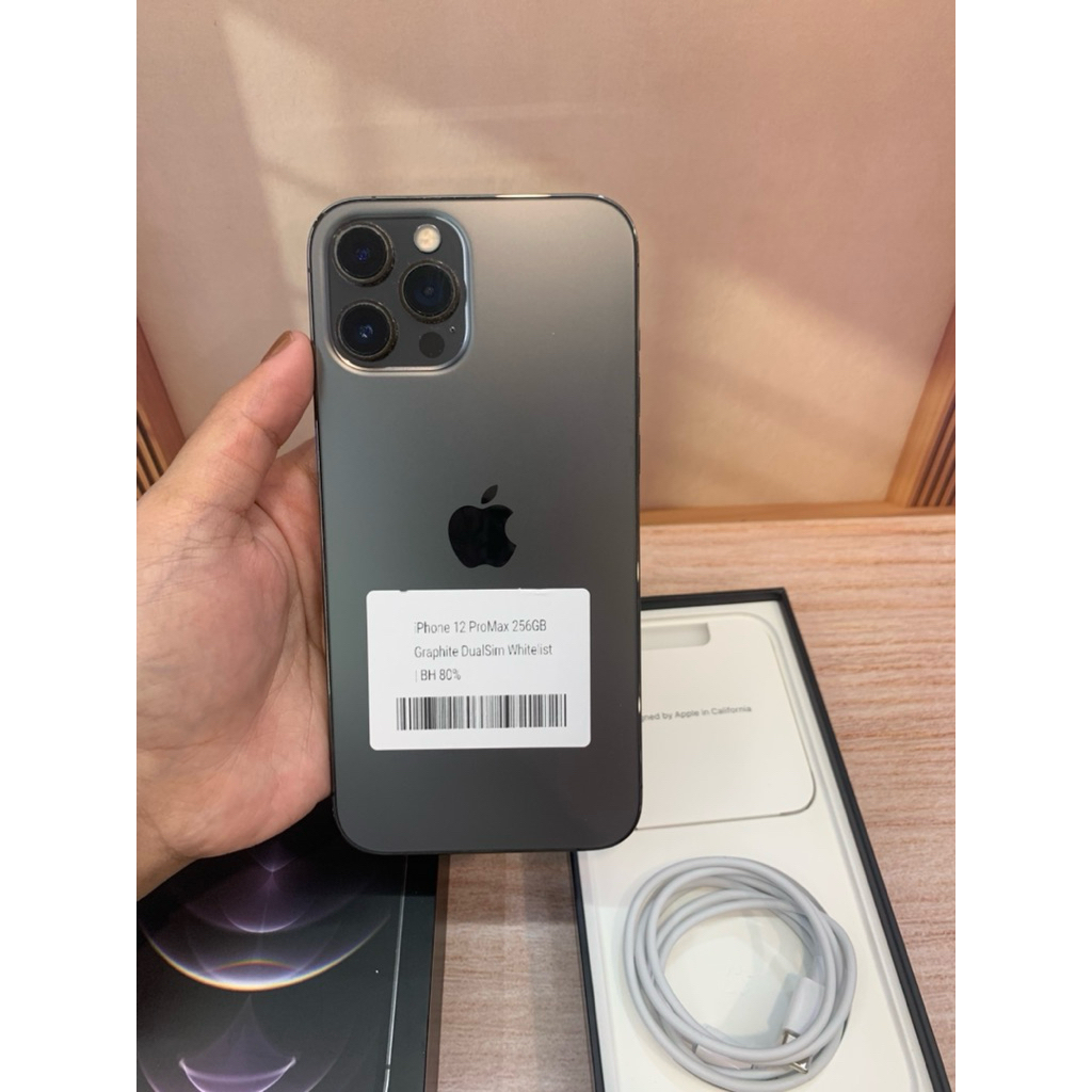 Apple iphone 12 pro max 256GB dualsim ex inter lengkap bh 80%