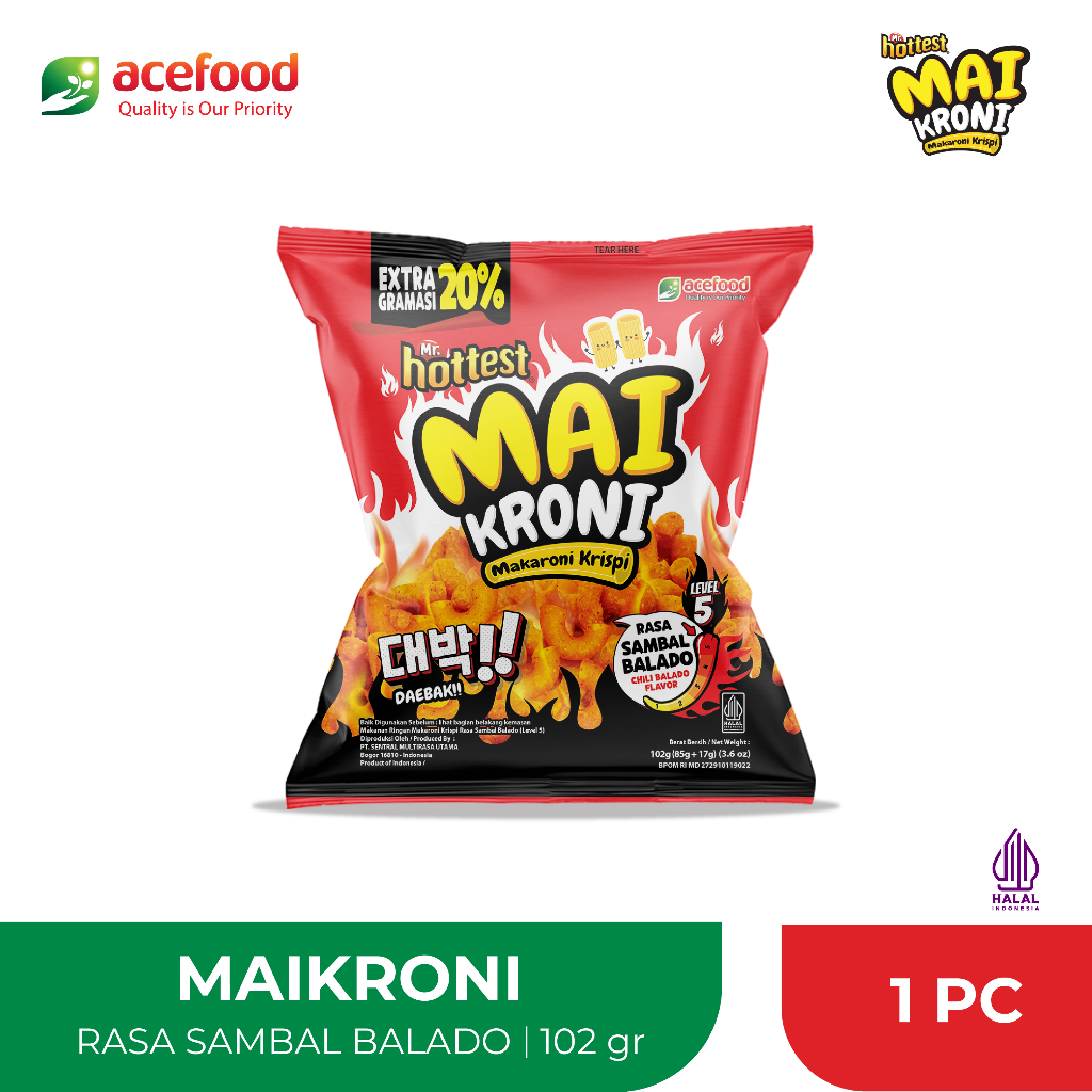 Mr Hottest Maikroni 102 gr Rasa Sambal Balado