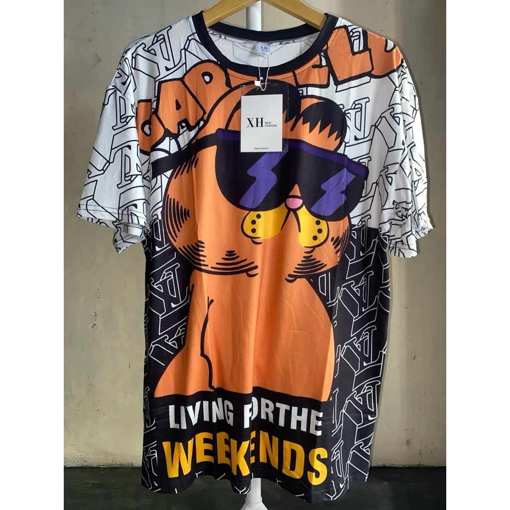 KAOS JERSEY DINGIN GARFIELD KACAMATA JASTIP BKK