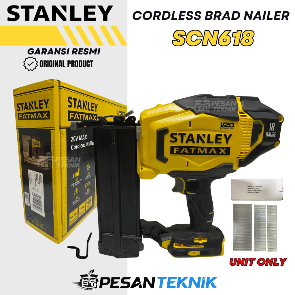 Mesin Paku Tembak Cordless Brad Nailer Gun STANLEY SCN618