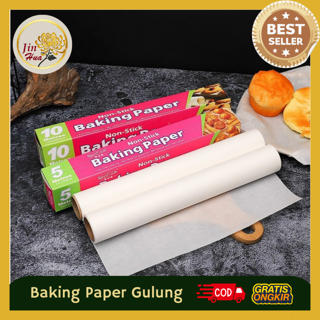JH Baking Paper Kertas Baking Kertas Roti Alas Roti / Kertas Roti Alas Roti Baking Paper Gulung