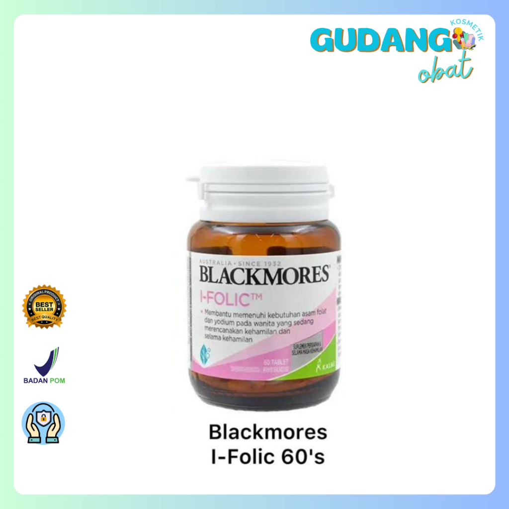 Blackmores I-Folic BPOM KALBE 60's - Asam Folat, Promil