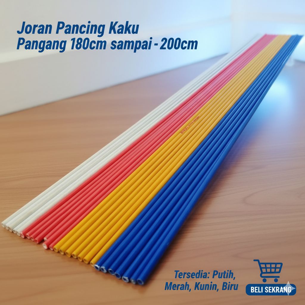 JORAN pancing KAKU bahan FIBER Ukuran 180cm - 200cm