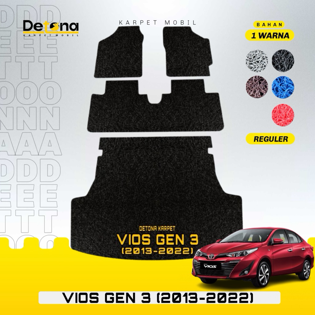 Karpet Mobil Mie TOYOTA VIOS GEN 3 2013-2022 / Karpet Mie Mobil TOYOTA VIOS GEN 3 2013-2022