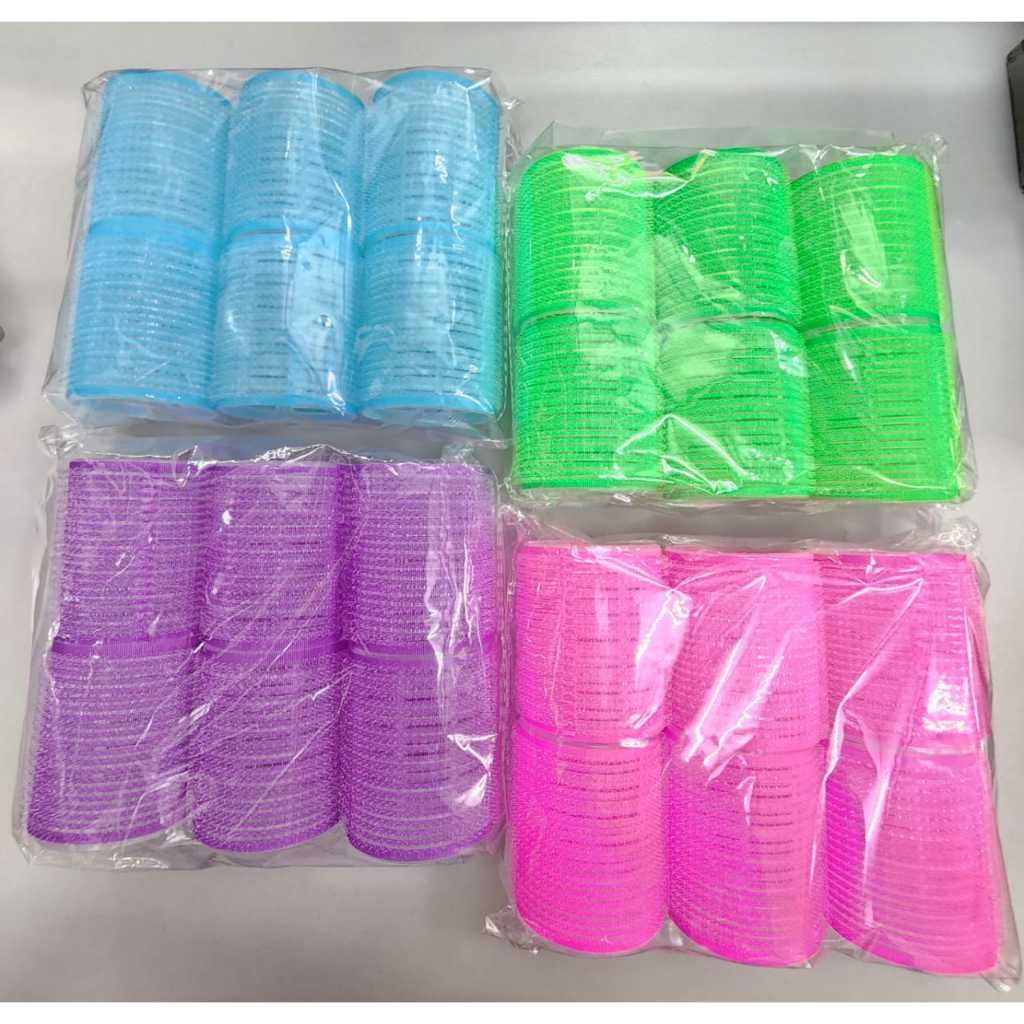 NN Roll Rambut Tempel Jumbo Set 6 Pcs Curly Hair Roller Praktis Tanpa Listrik Roll Gulungan Rambut