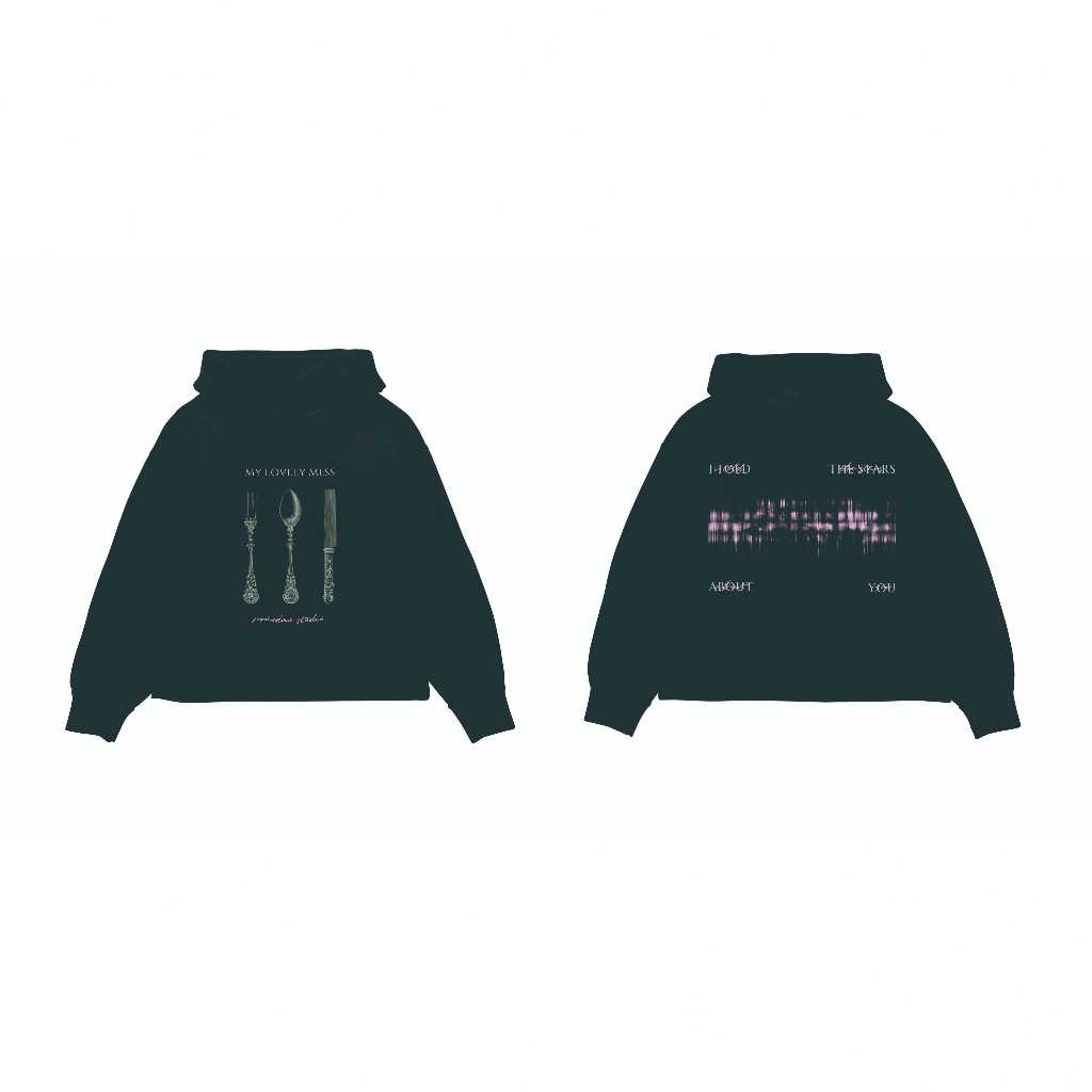 SALE HOODIE BOXY PRAEDAE PRAEDAE HOPLESS ROMANTIC BLACK & WHITE HOODIE PRAEDAE HOODIE BOXY