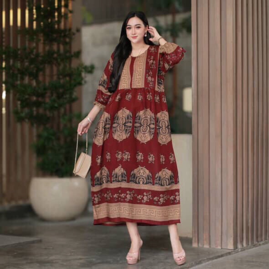 MIDI DRESS  CELINE RAYON/MIDI DRESS CELINE TERBARU/MIDI BUSUI FRIENDLY RAYON