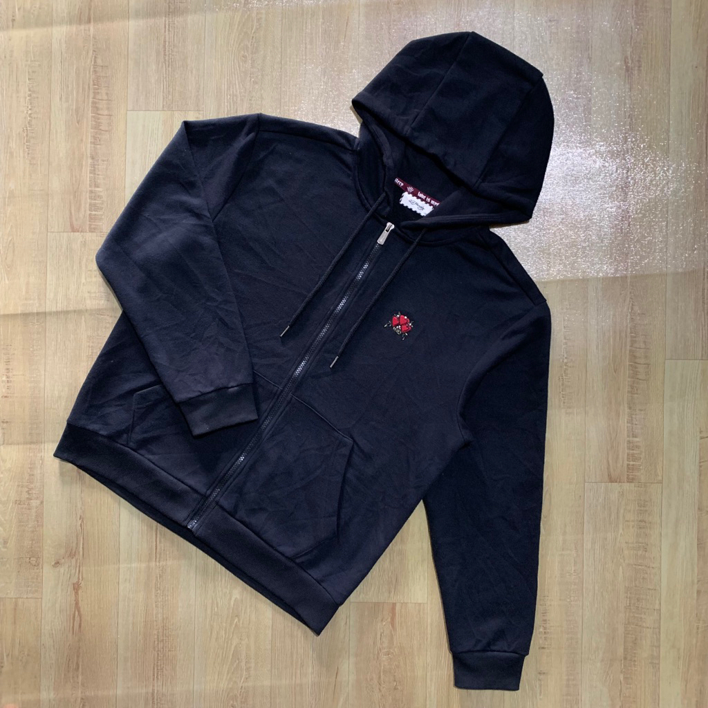 hoodie zipper ed hardy unisex mulus