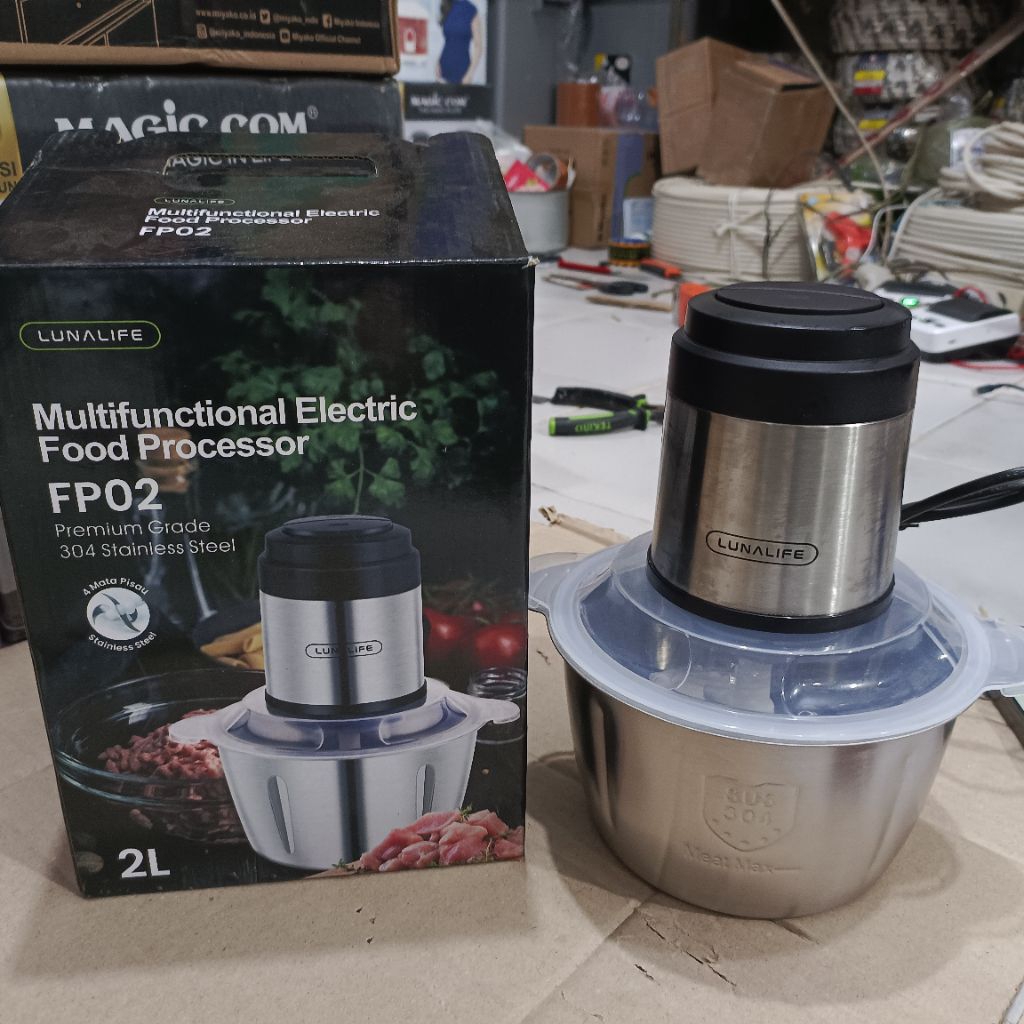 Coper Lunalife Chopper Food Prosesor Penggiling Daging Multifungsi Kapasitas 2 Liter