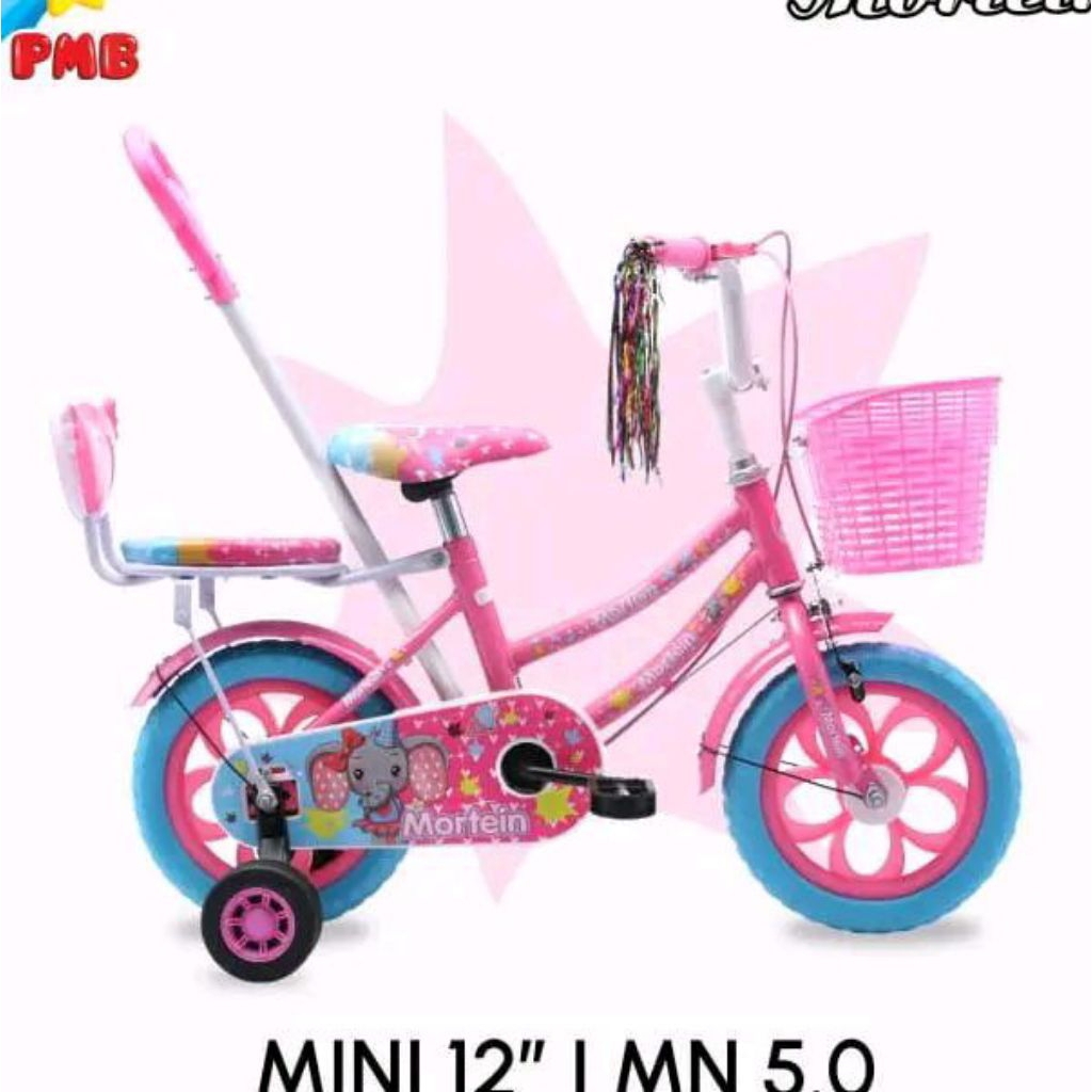 sepeda anak perempuan ukuran 12,untuk usia 2-3 tahun