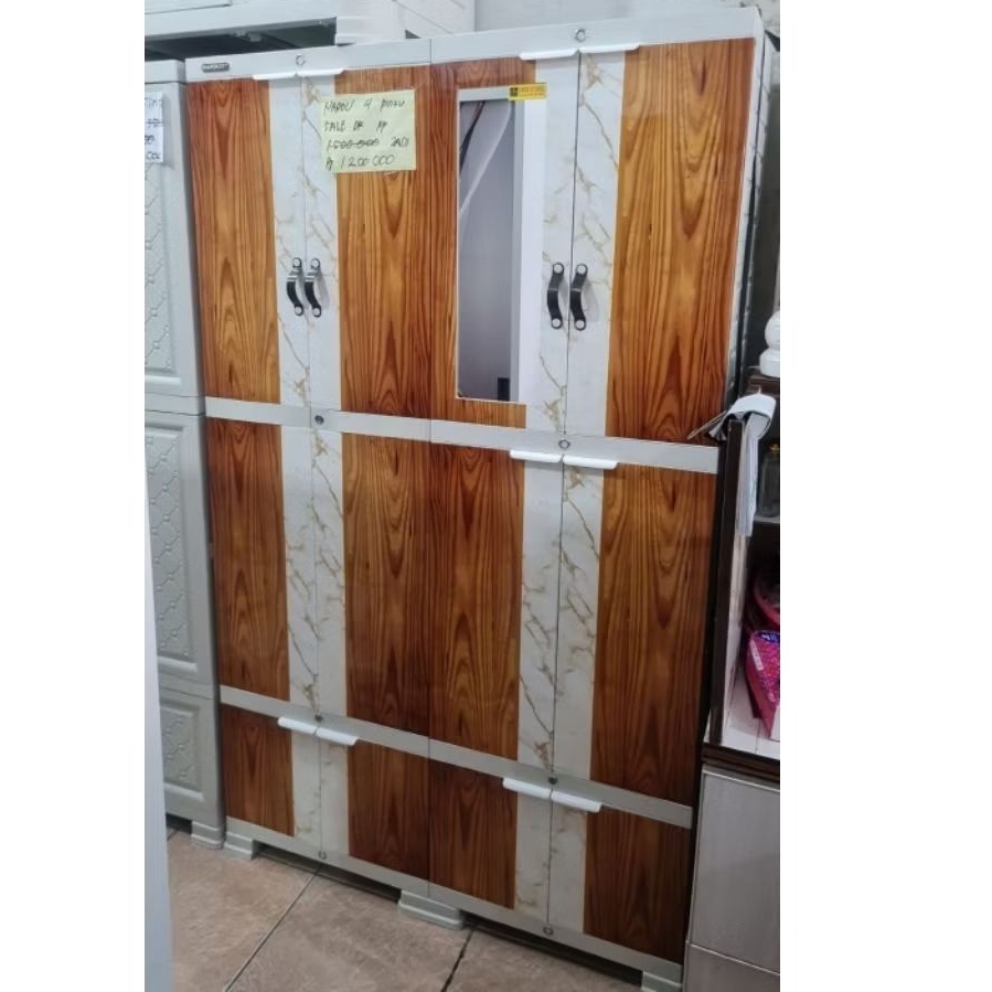 LEMARI PAKAIAN NAPOLLY, 3 PINTU, 4 PINTU, 5 PINTU, LEMARI PLASTIK, GANTUNGAN DAN TATAKAN