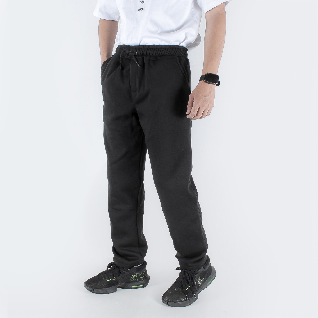 Destroyer- Celana Training Track Pants Earth - Celana Panjang Running Pants Joging - Hitam dan Grey