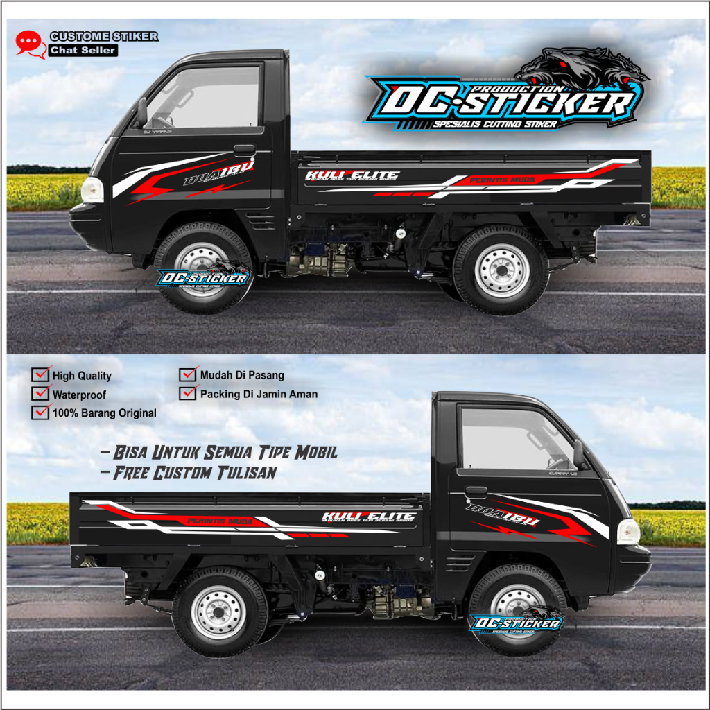 Stiker Cutting Mobil Suzuki Carry Futura Original Sticker List Body Samping Carry 1.5, Colt T120ss V