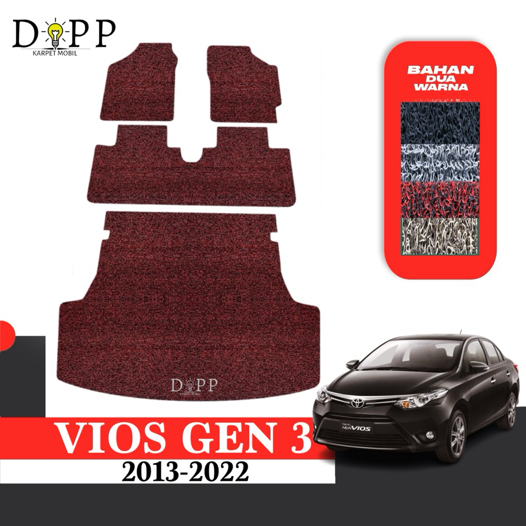 Karpet Mobil Vios Gen 3 / Karpet Mobil Mie Bihun Toyota Vios 2013-2022 Bahan Premium