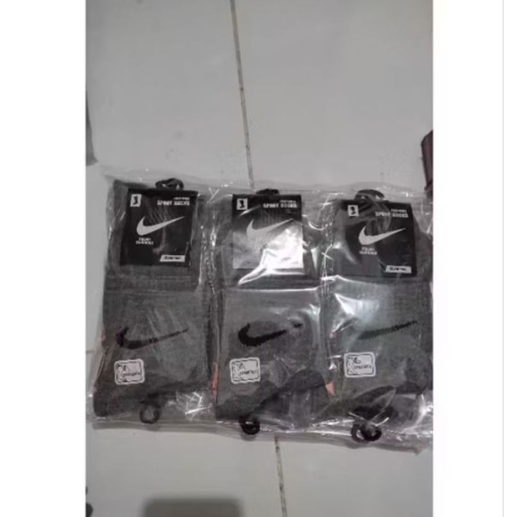 sport packing nike per lusin warna abu-abu kaos kaki