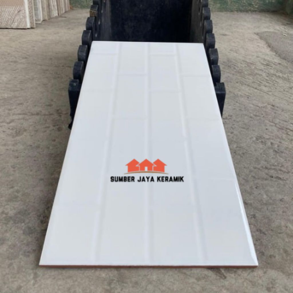 Keramik dinding - Sion white 25x50 glossy uno
