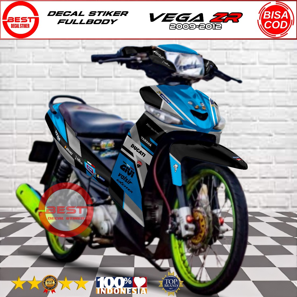 Decal Vega ZR Full Body Stiker Vega ZR Full Body Striping Vega ZR Variasi Vega ZR Full Body Ducati