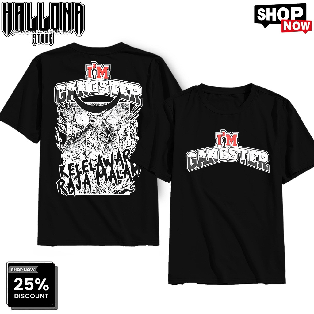 KAOS/TSHIRT GANGSTER KELELAWAR RAJA MALAM