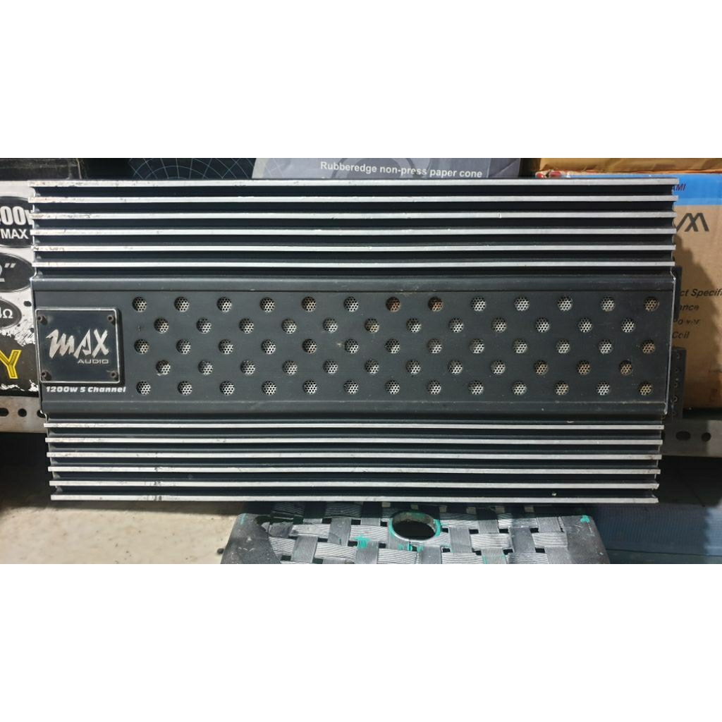 power amplifier mobil 5channel 1200watts max audio ma1200.5 second bekas jamin normal siap pakai