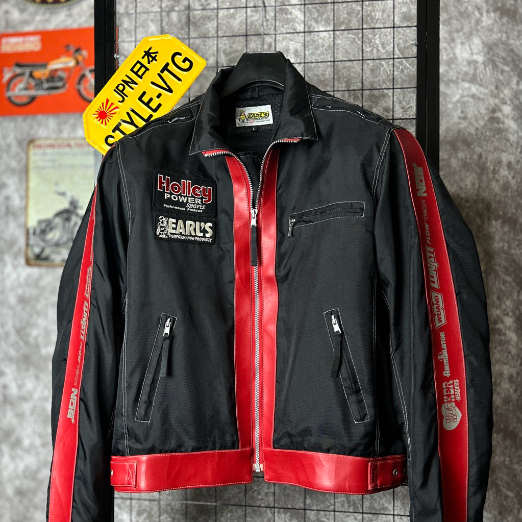 jaket motor touring racing biker vintage Earls Pergormance Original bkn yellow corn harley davidson 