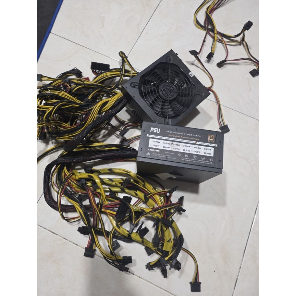 PSU Power Supply 12 VGA 2000w Real Mati Total Berat