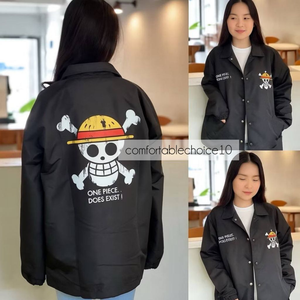 Jaket Parasut ONE PIECE Premium Quality Size S-5XL Jaket Fashion Pria Wanita Jaket Kemeja Parasut