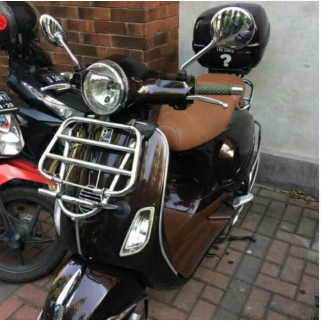 Front rack vespa Lx dan S aksesoris vespa front rack rack depan vespa Lx Lxv dan s