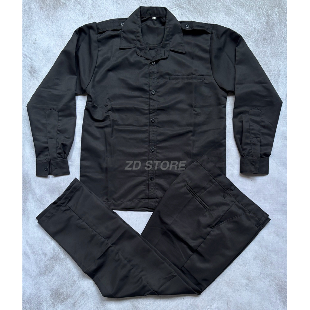 Safari Panjang HITAM Bahan HALUS/Safari Panjang HALUS/Safari Panjang