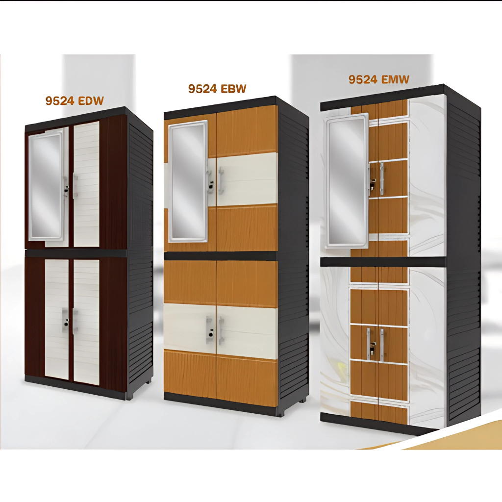 NAIBA LEMARI PLASTIK 4 SUSUN DENGAN 4 PINTU MINIMALIS NAIBA FIT 9504 / 9524