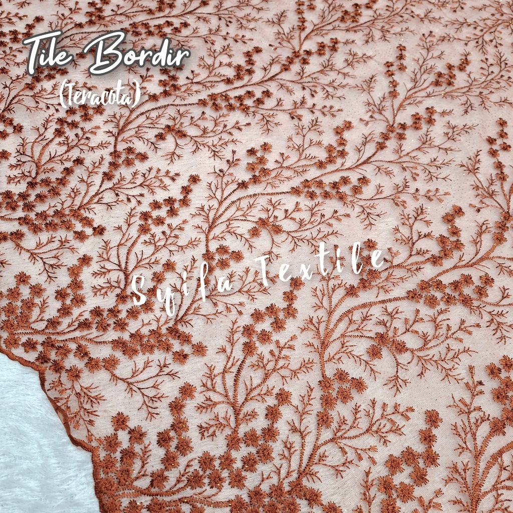 MURAH / Kain Brokat / Kain Brokat Meteran / Kain Tile Meteran / Kain Tile Motif / Kain Tille Mutiara