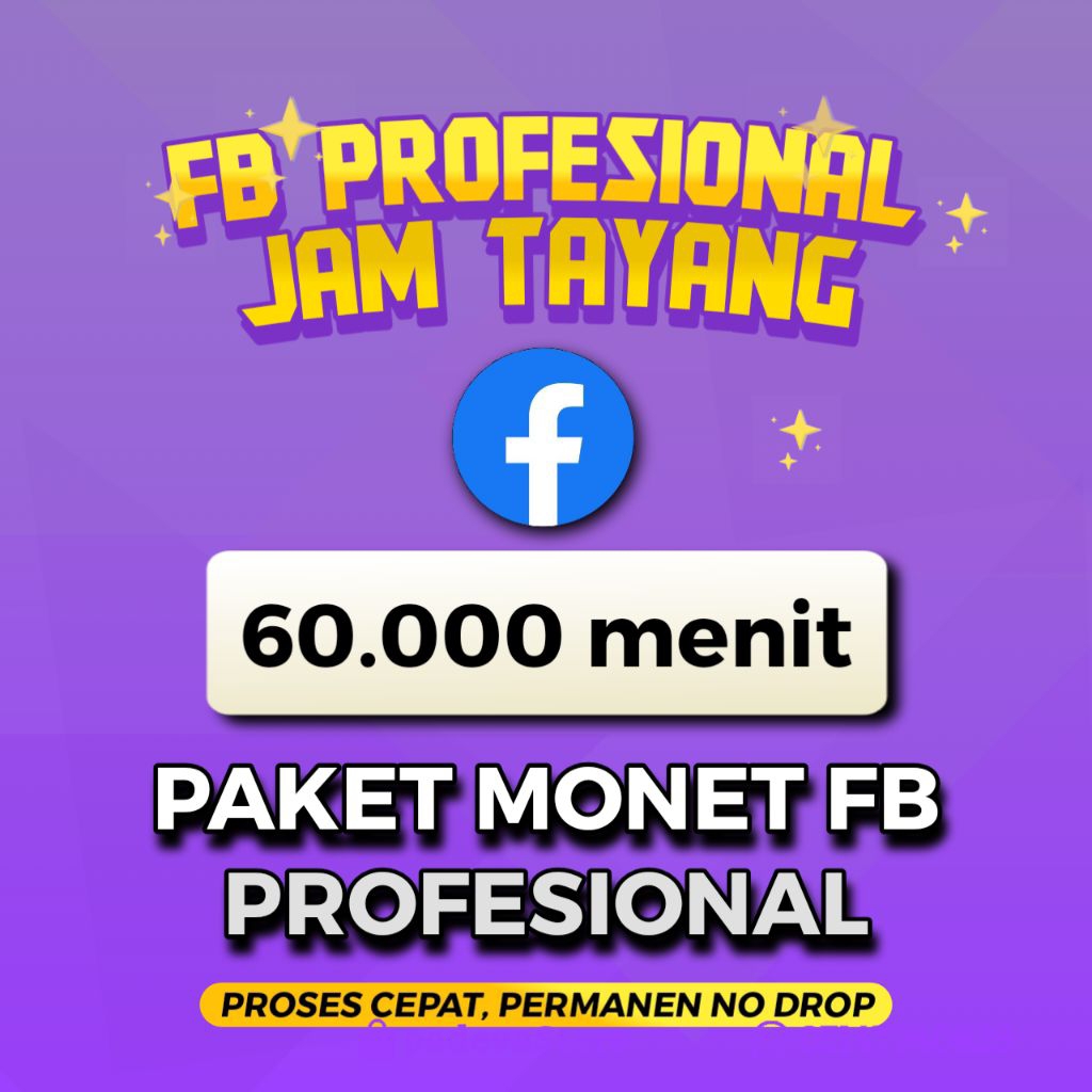 Viewers Facebook views jam tayang 60k-600k mnitt