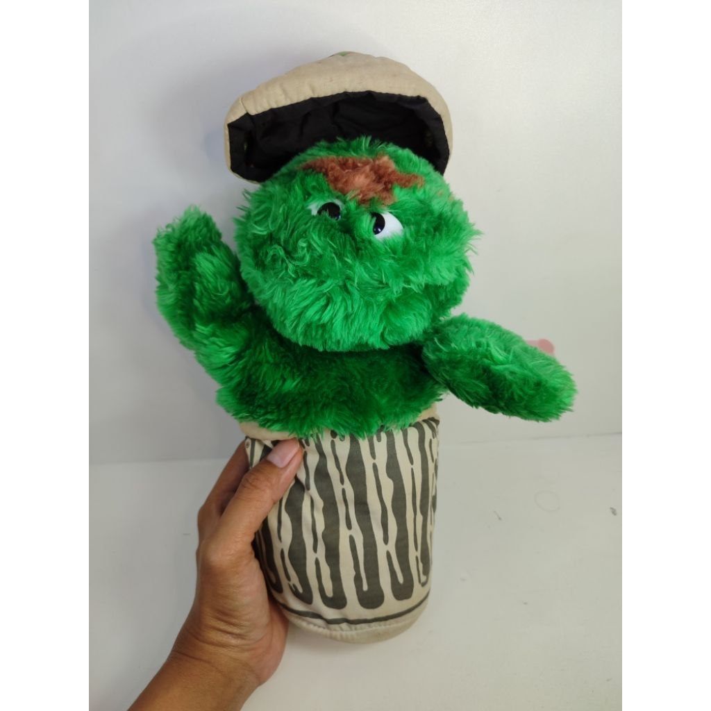 boneka sesame street oscar the grouch original vintage applause