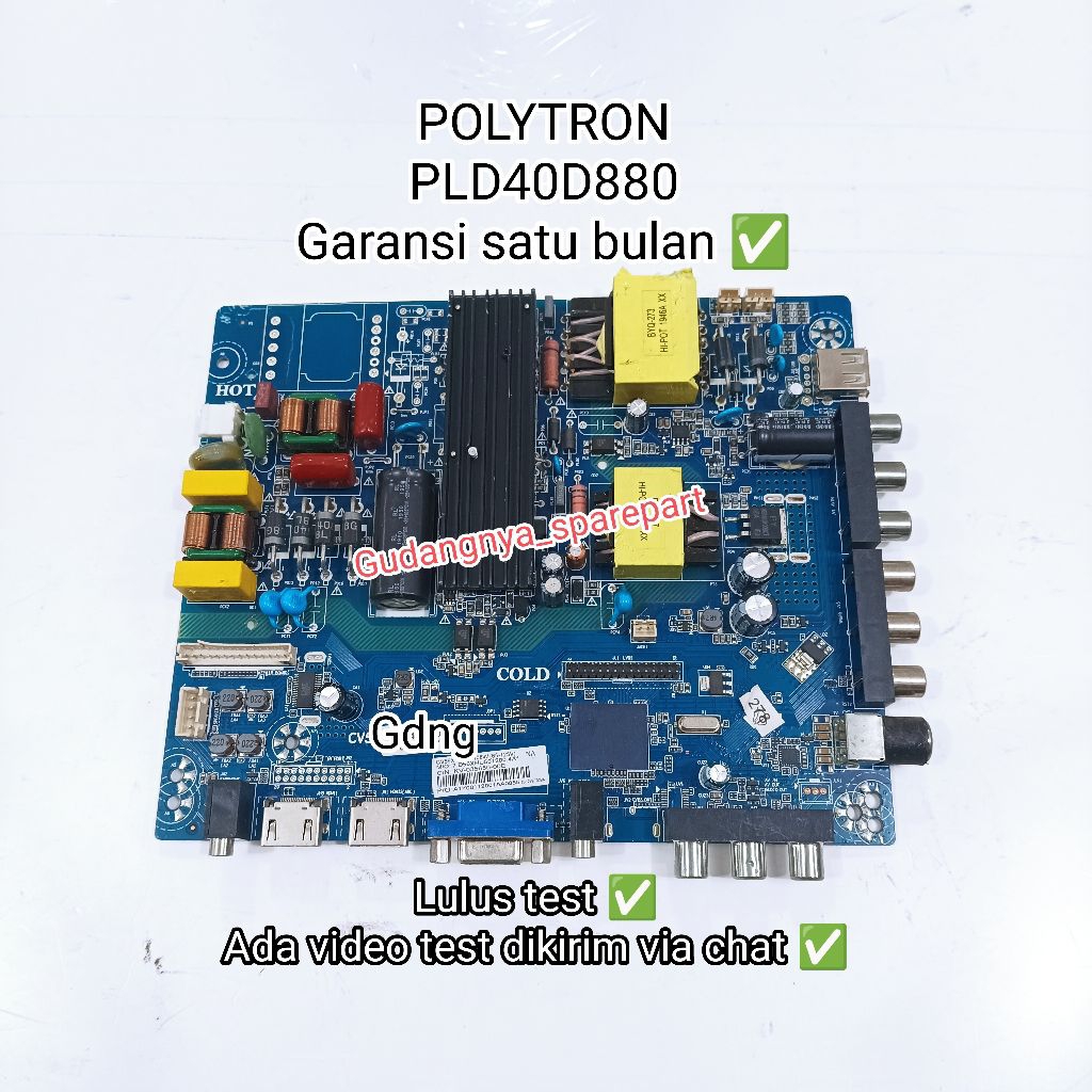 Mb POLYTRON PLD40D880 mainboard PLD40D880 mobo modul mesin tv board