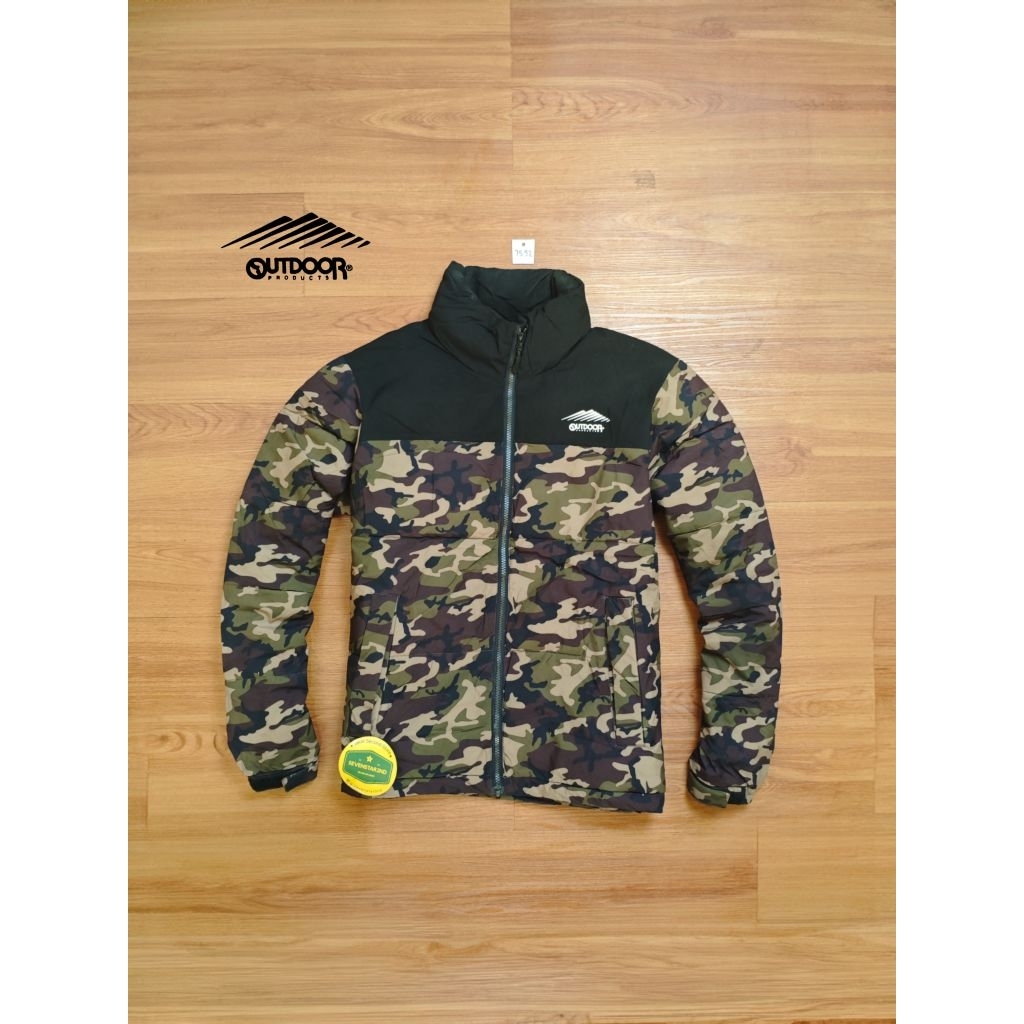 outdoor Casual puffer camo jacket