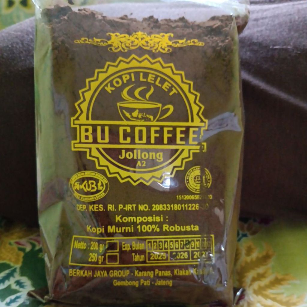 Kopi bubuk / Kopi lelet 200 gr khas jolong pati jawa tengah