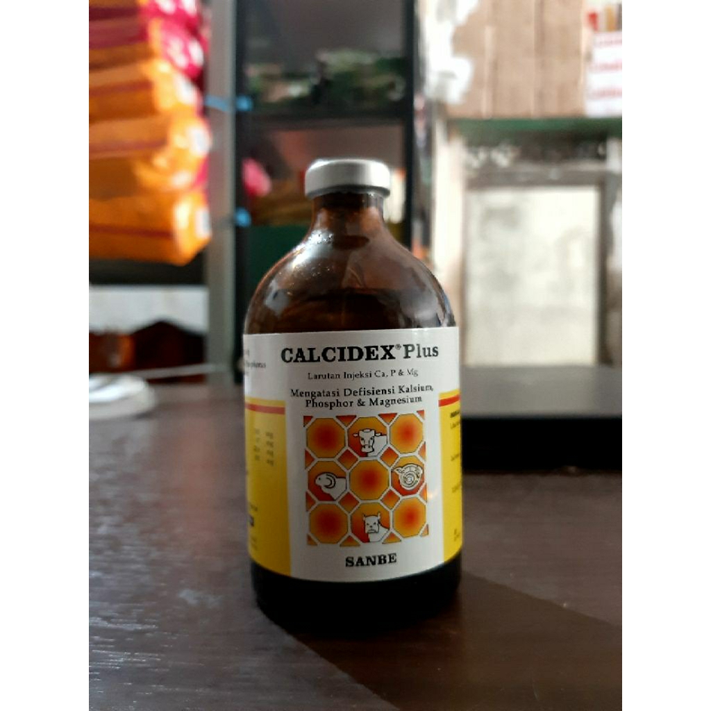CALCIDEX PLUS injeksi 100ml obat sapi kambing lumpuh ampuh -SANBE