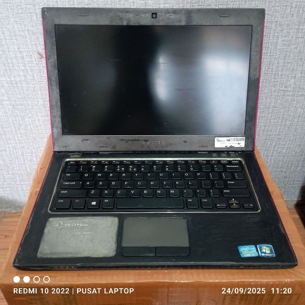 Laptop Dell Vostro 3360 Intel core i7 Lcd 14in casing slime mulus Kondisi matot gambling unit