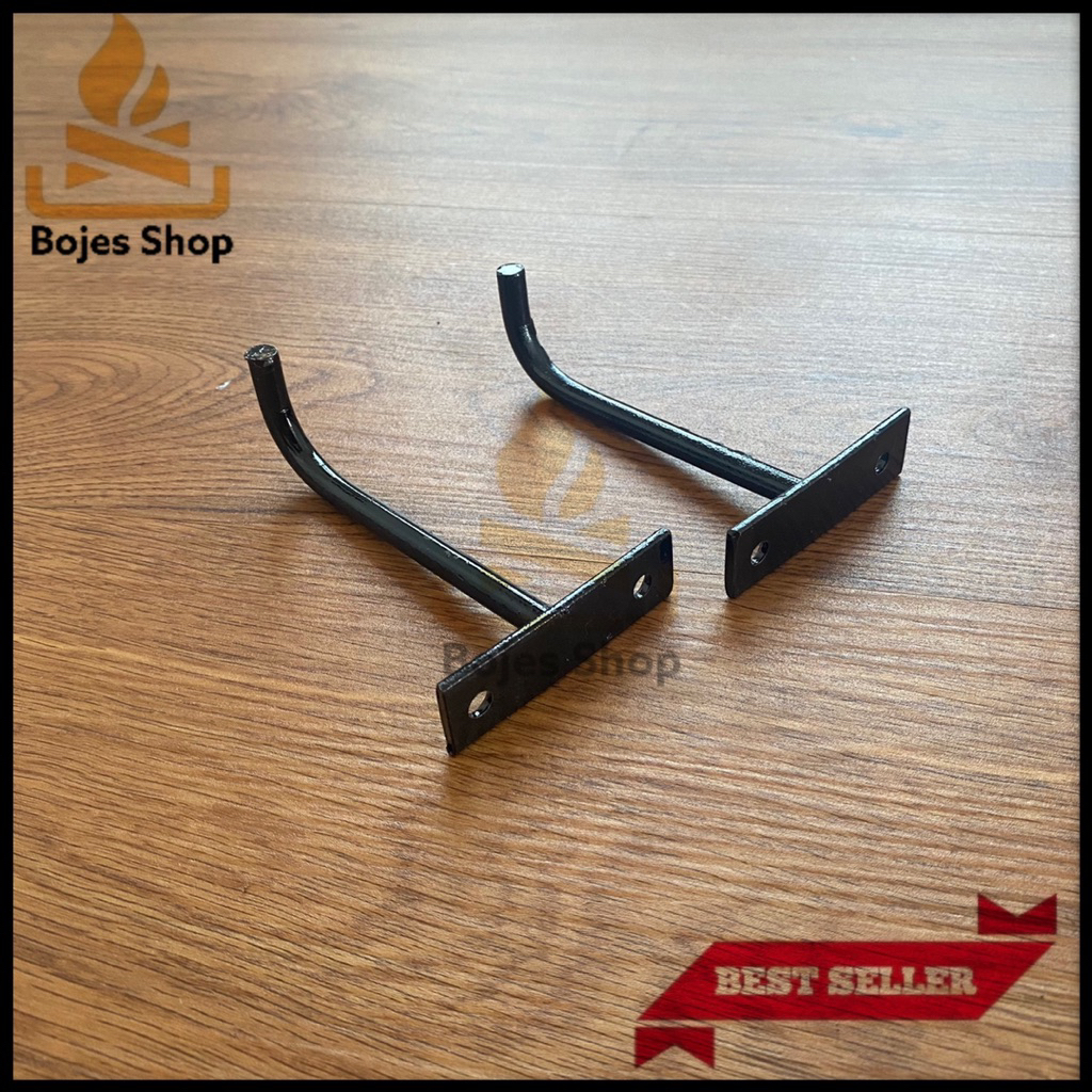 gantungan baju kapstok besi tempel dinding gantungan besi pengait serbaguna panjang 10cm