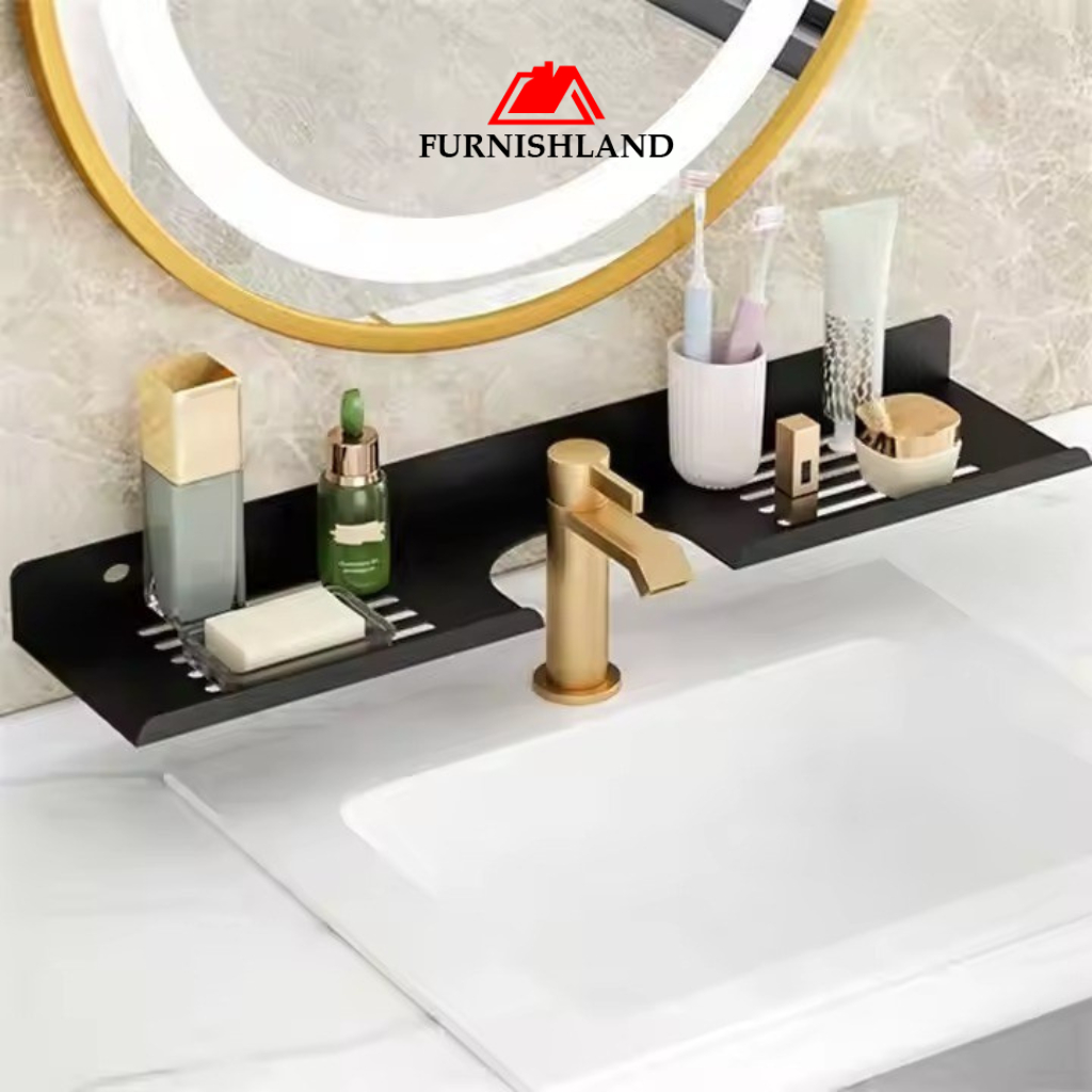 Rak Gantung Wastafel Stainless - Rak Depan Cermin & Wastafel - Rak Panjang Wastafel Anti Karat