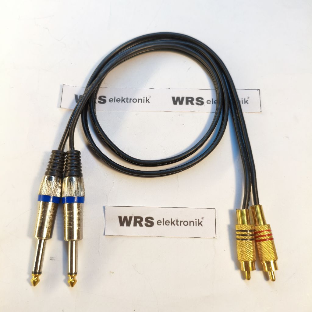 Kabel input dobel jek toa mono canare to jek rca gold male dobel 1meter