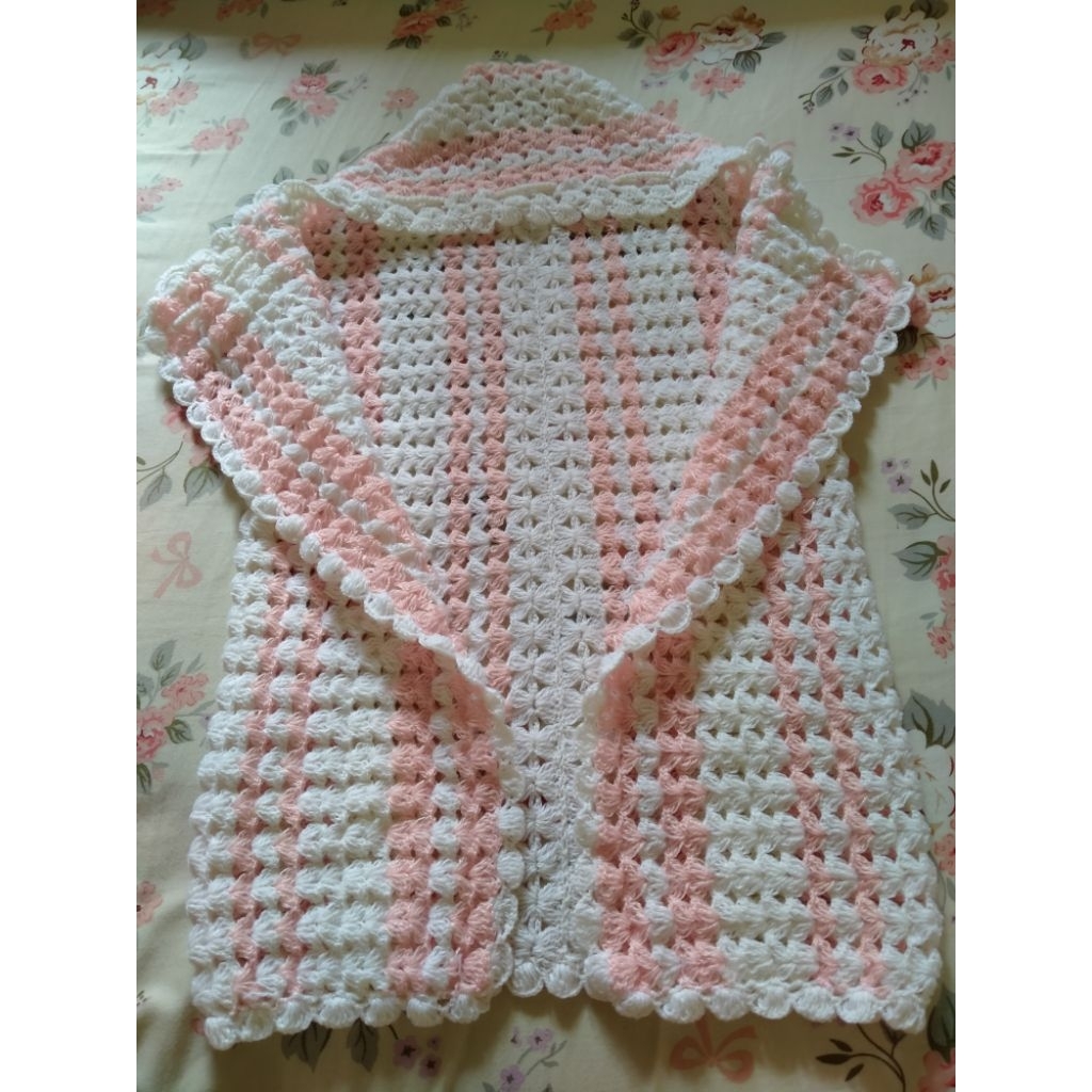 [HANDMADE] Bedong Rajut Bayi Baru Lahir | Bedong On The Go | Selimut Rajut Tangan dengan Hoodie | Pi