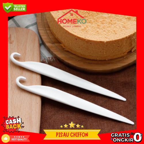 HK Bakindo Pisau Chiffon Plastik / Pisau Pingiran Kue / PISAU CHIFFON REMOVER DEMOULDING SPATULA