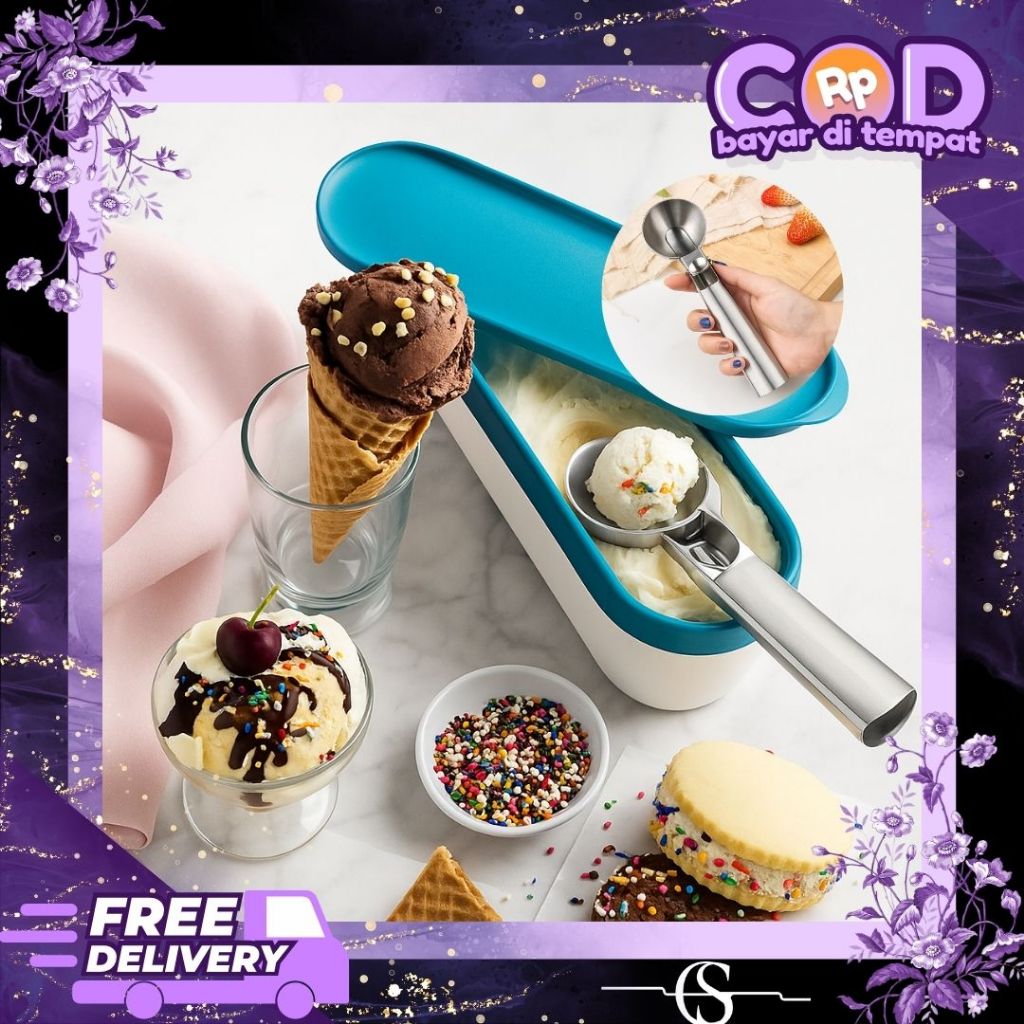 Sendok Es Krim - Sendok Cetak Scoop Es Krim & Buah Sendok Takar Es Krim Bahan Stainless Steel