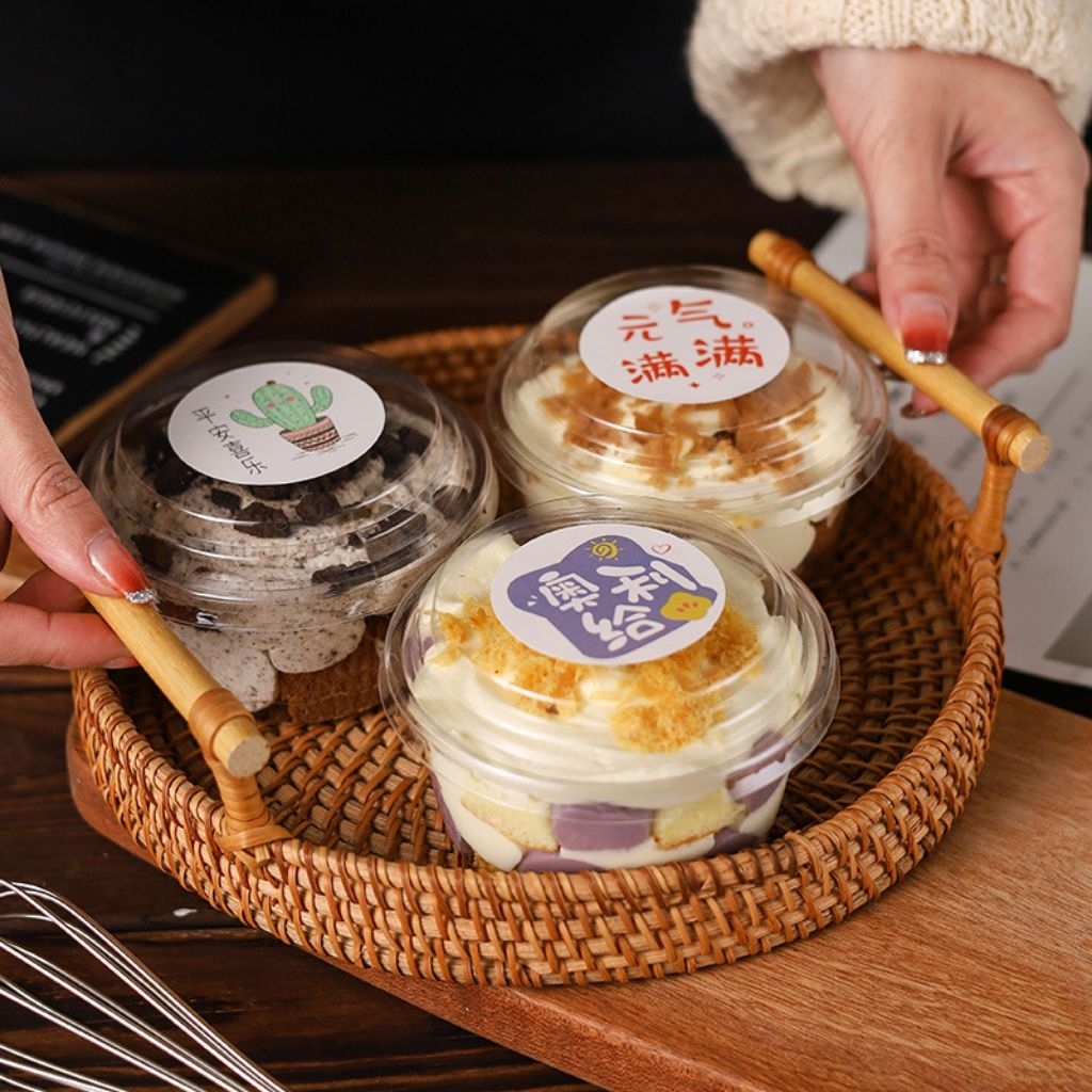 dessert box premium isi 10 pcs / box kue tiramisu bulat