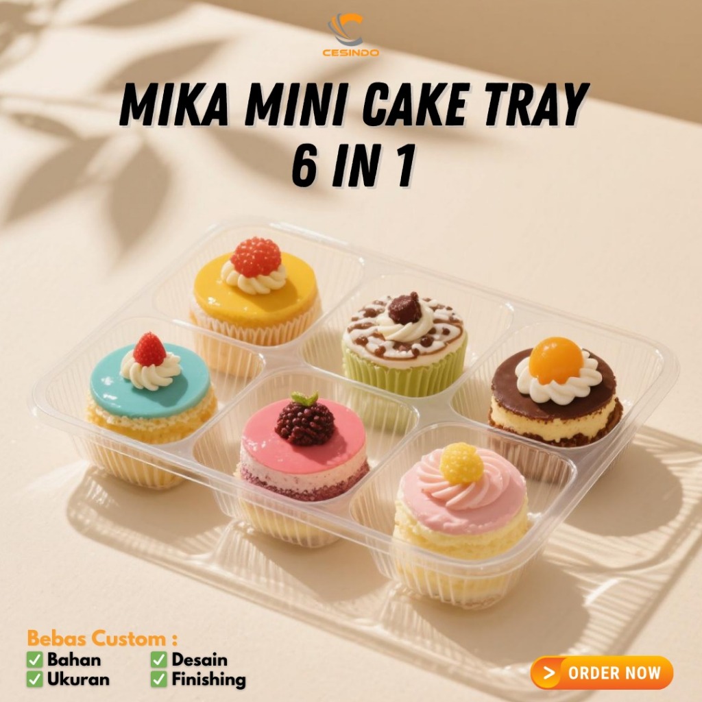 Cetak Dus Kemasan Mika Tray Custom Logo Perusahaan Untuk Packaging