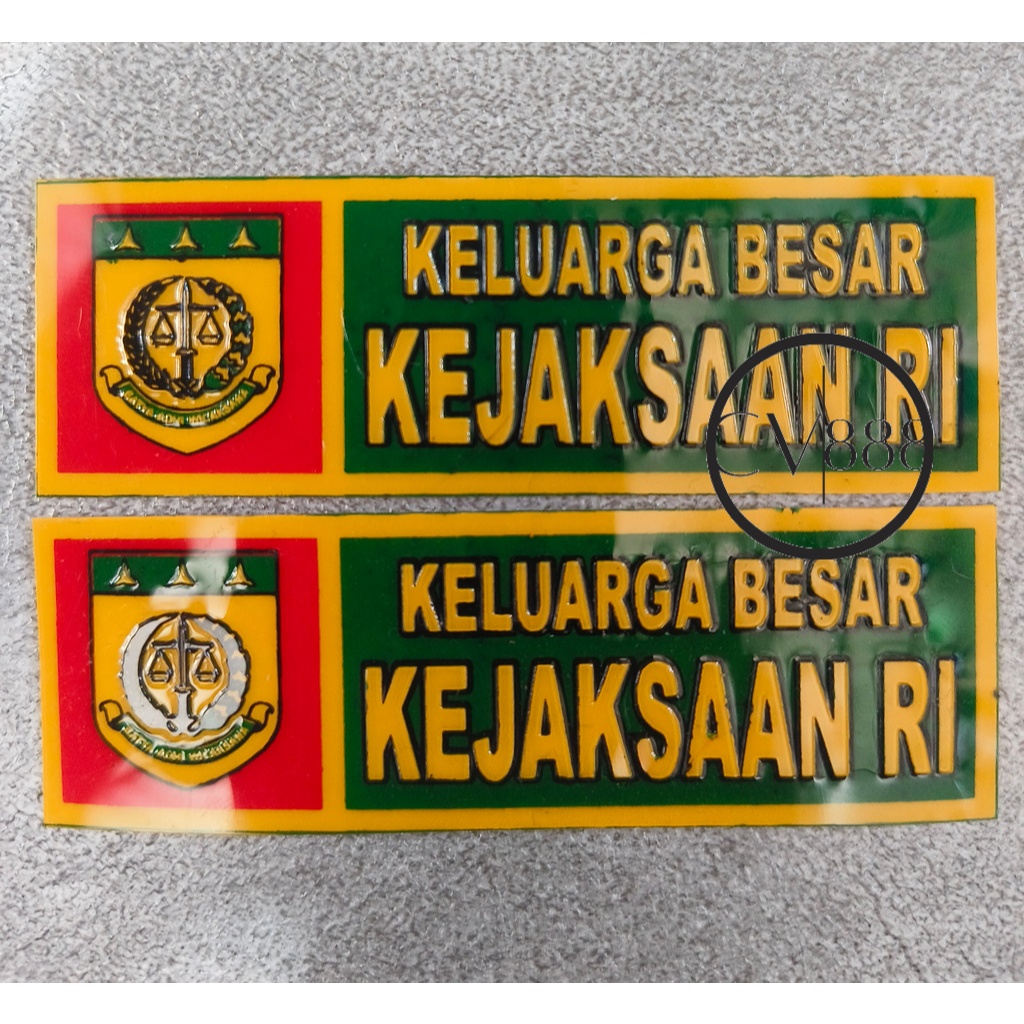 Sticker Plat Kejaksaan RI (B) - Sticker Jaksa - Stiker KB Jaksa - Stiker Plat Mobil Motor Keluarga B