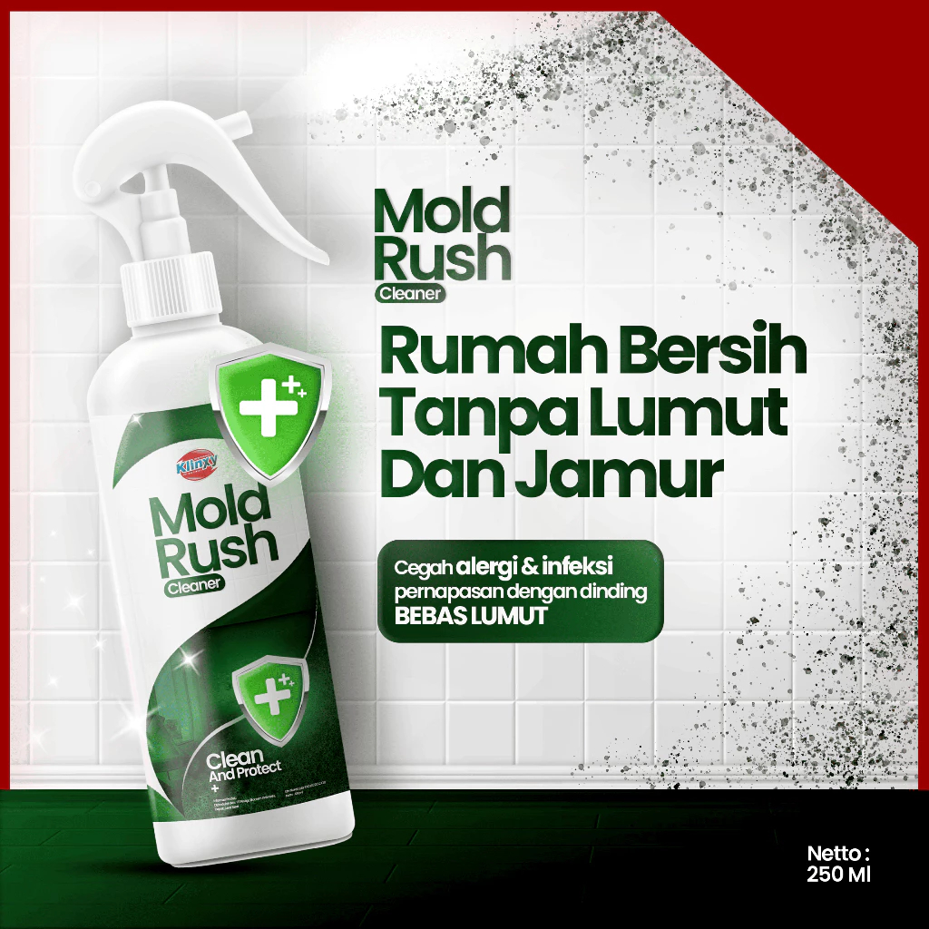 SEROXIL KLINXY MOLD RUSH CLEANER SPRAY 250 ML  - PEMBERSIH LUMUT LANTAI - PEMBERSIH JAMUR PLAFON - P
